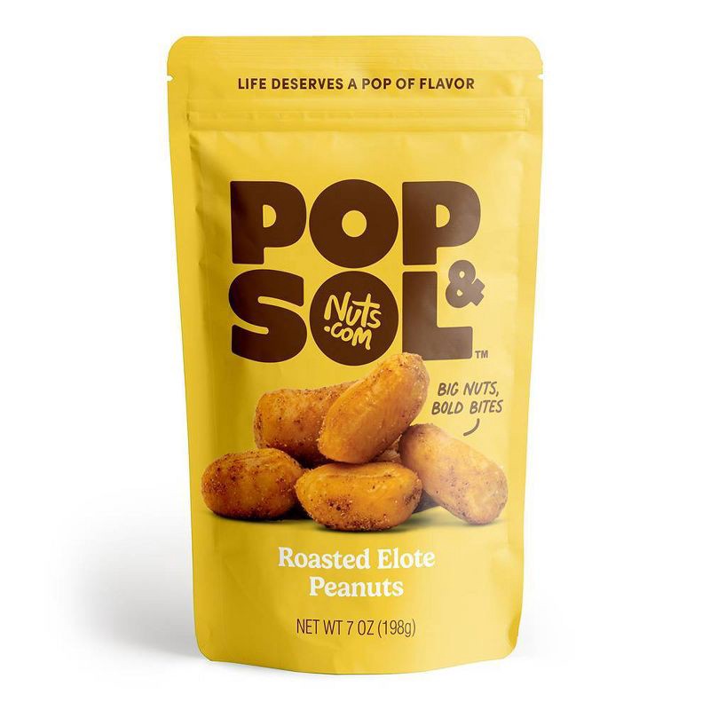 slide 1 of 6, Pop & Sol by Nuts.com Roasted Elote Peanuts - 7oz, 7 oz