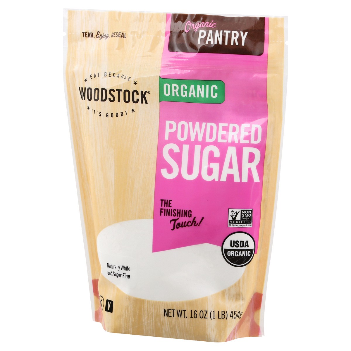 slide 3 of 9, Woodstock Organic Powdered Sugar 16 oz, 16 oz