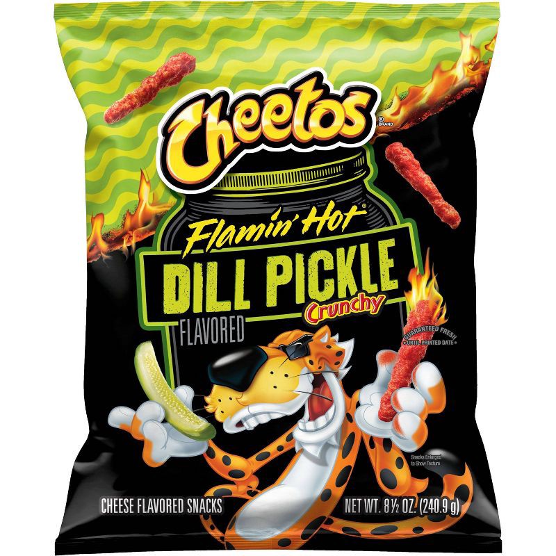slide 1 of 9, Cheetos Flamin' Hot Dill Pickle Chips - 8.5oz, 8.5 oz