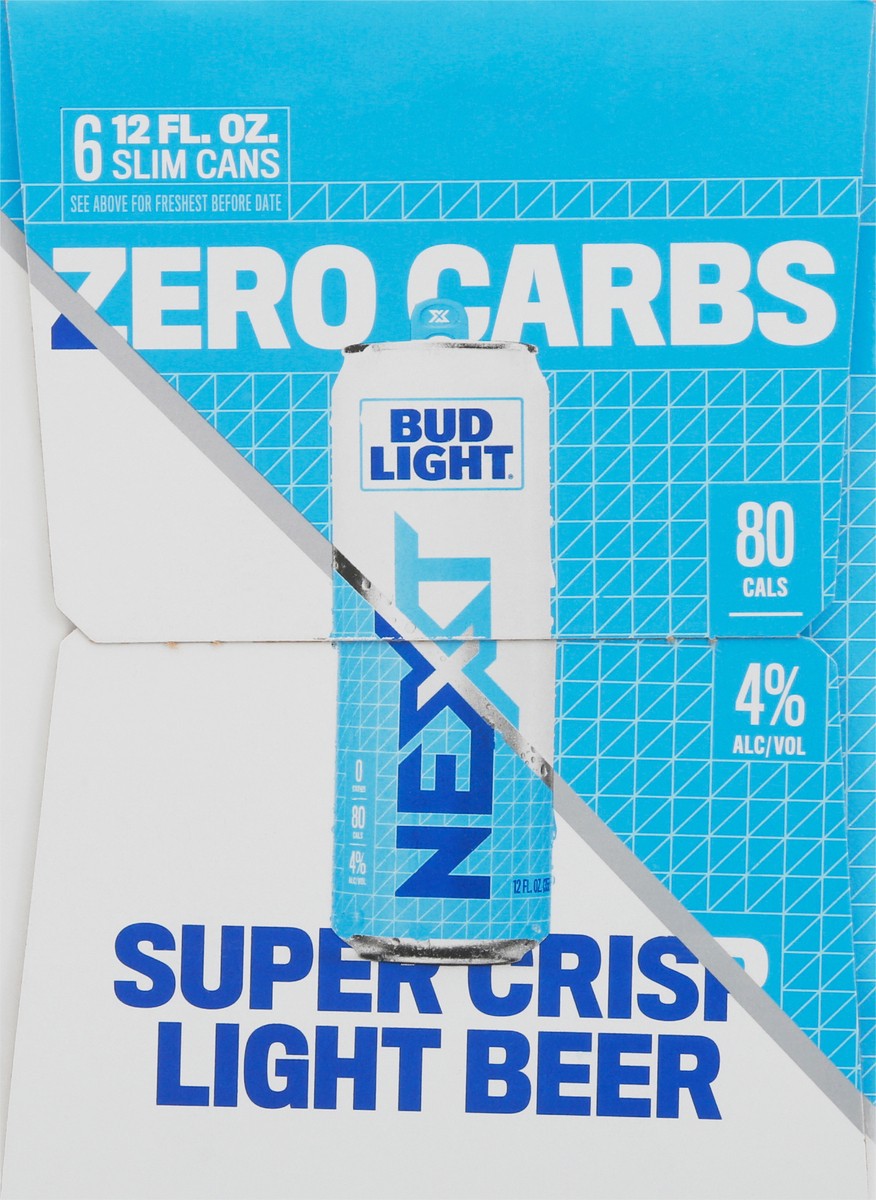 slide 5 of 9, Bud Light Next Light Beer 6 - 12 fl oz Slim Cans, 1 ct
