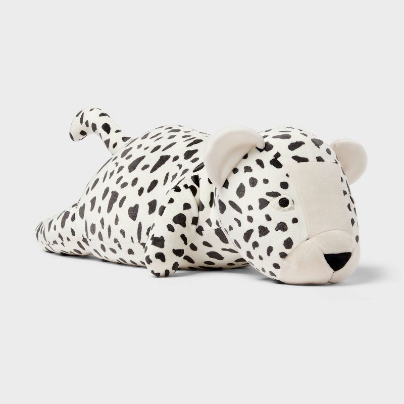 slide 1 of 4, Cheetah Weighted Plush Kids' Throw Pillow Black and White - Pillowfort™, 1 ct