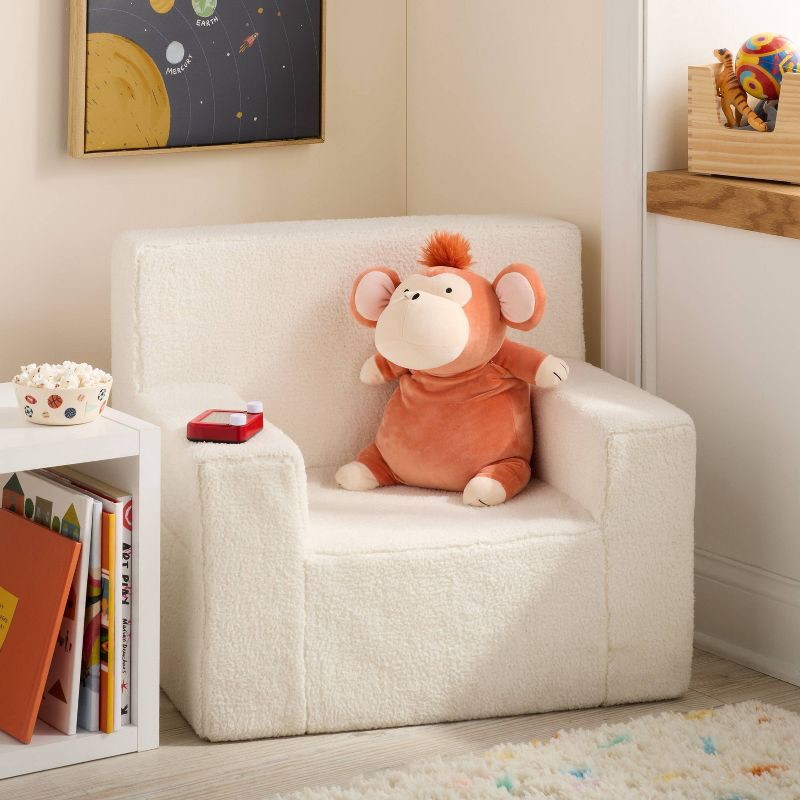slide 2 of 4, Monkey Weighted Plush Kids' Throw Pillow Orange - Pillowfort™, 1 ct