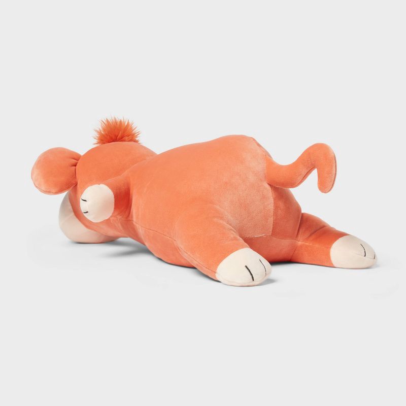 slide 3 of 4, Monkey Weighted Plush Kids' Throw Pillow Orange - Pillowfort™, 1 ct
