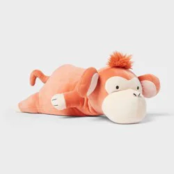 Monkey Weighted Plush Kids' Throw Pillow Orange - Pillowfort™