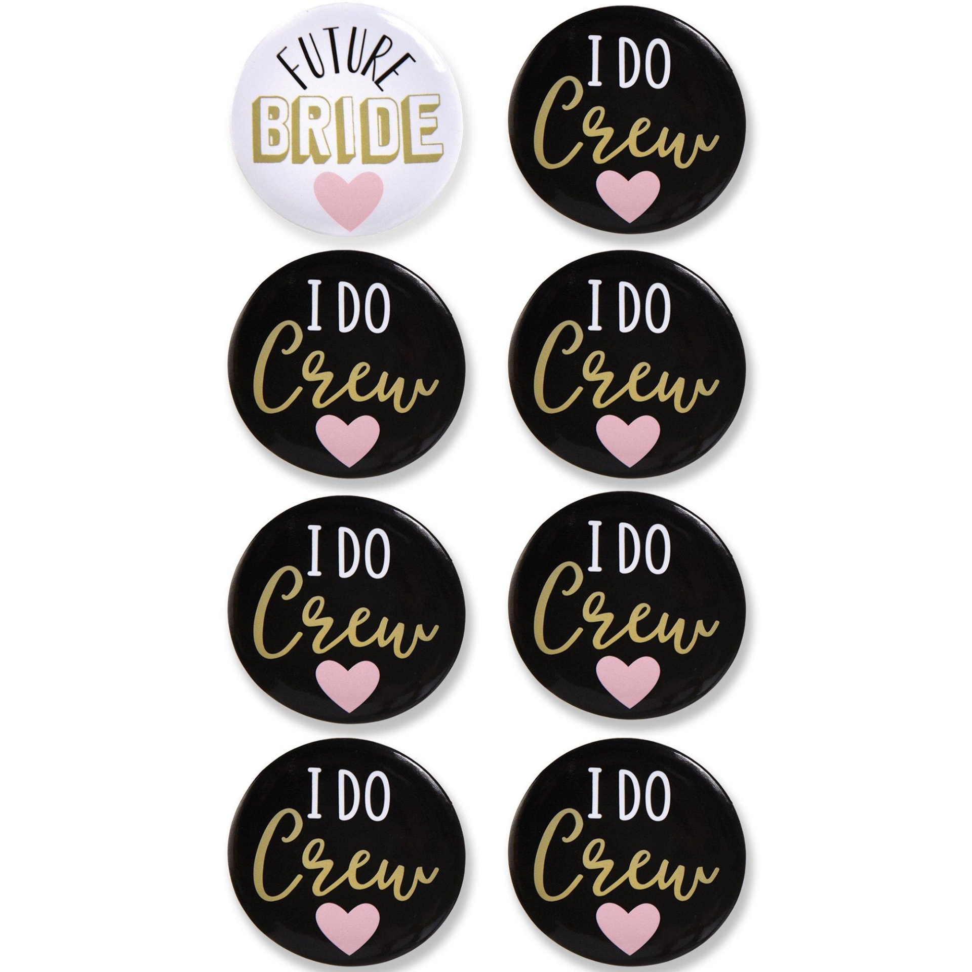 slide 1 of 1, Party City I Do Crew Bachelorette Party Buttons, 8 ct