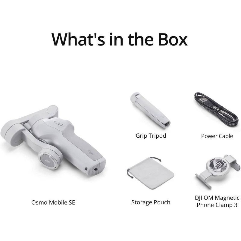 slide 7 of 8, DJI Osmo Mobile SE Smartphone Stabilizer: Camera Mount Tripod, Black, 1 ct