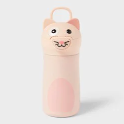Kids&#x27; 10 fl oz Cat Animal Water Bottle - Pillowfort™