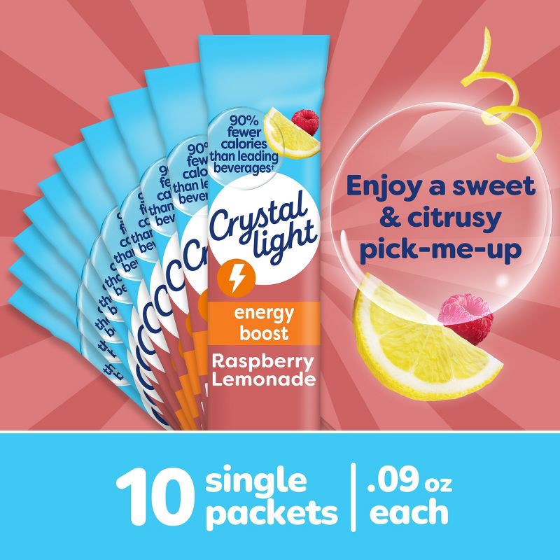 slide 3 of 9, Crystal Light Raspberry Lemonade - 10ct/1.8oz, 10 ct, 1.8 oz