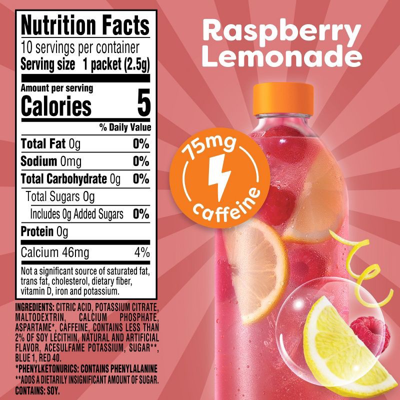 slide 5 of 9, Crystal Light Raspberry Lemonade - 10ct/1.8oz, 10 ct, 1.8 oz