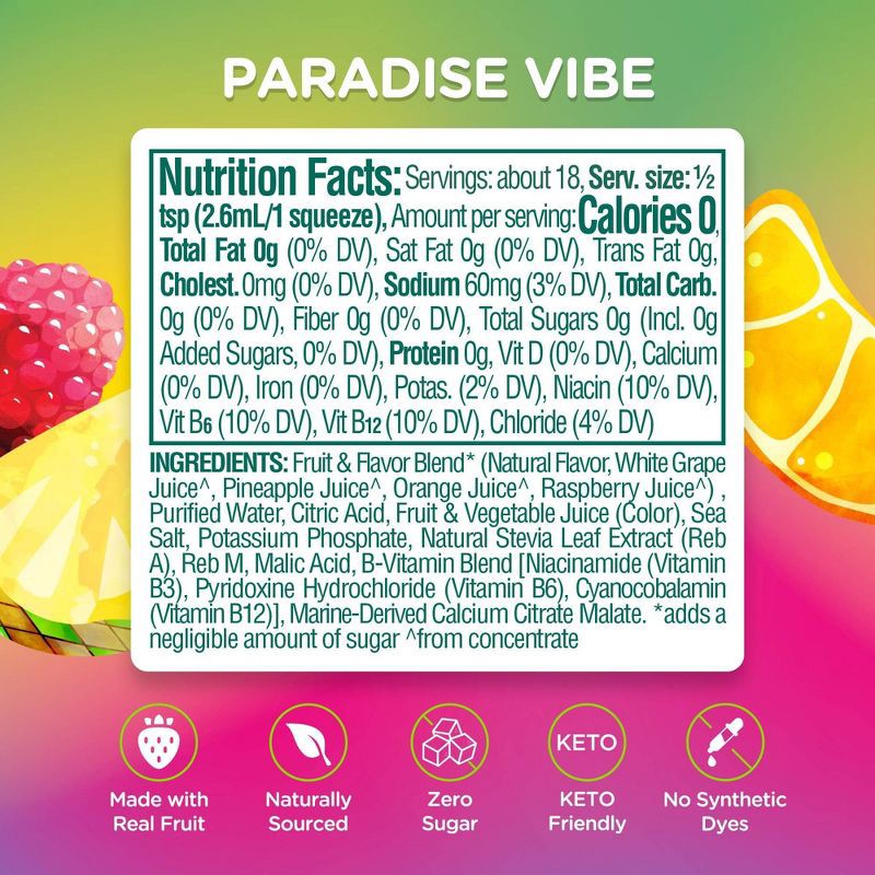 slide 4 of 8, Stur Electrolytes Paradise Vibe Liquid Water Enhancer Drink Mix - 1.62 fl oz, 1.62 fl oz
