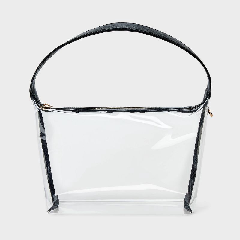 slide 1 of 5, Soft Shoulder Bag - A New Day™ Clear, 1 ct