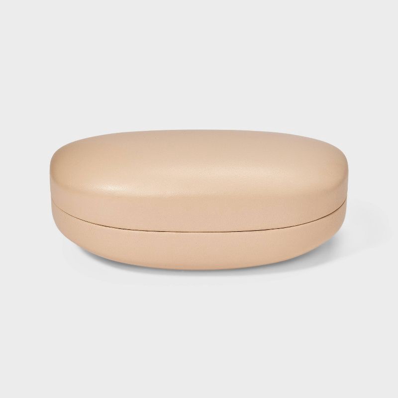 slide 1 of 3, Clam Shell Glasses Case - A New Day™ Tan, 1 ct
