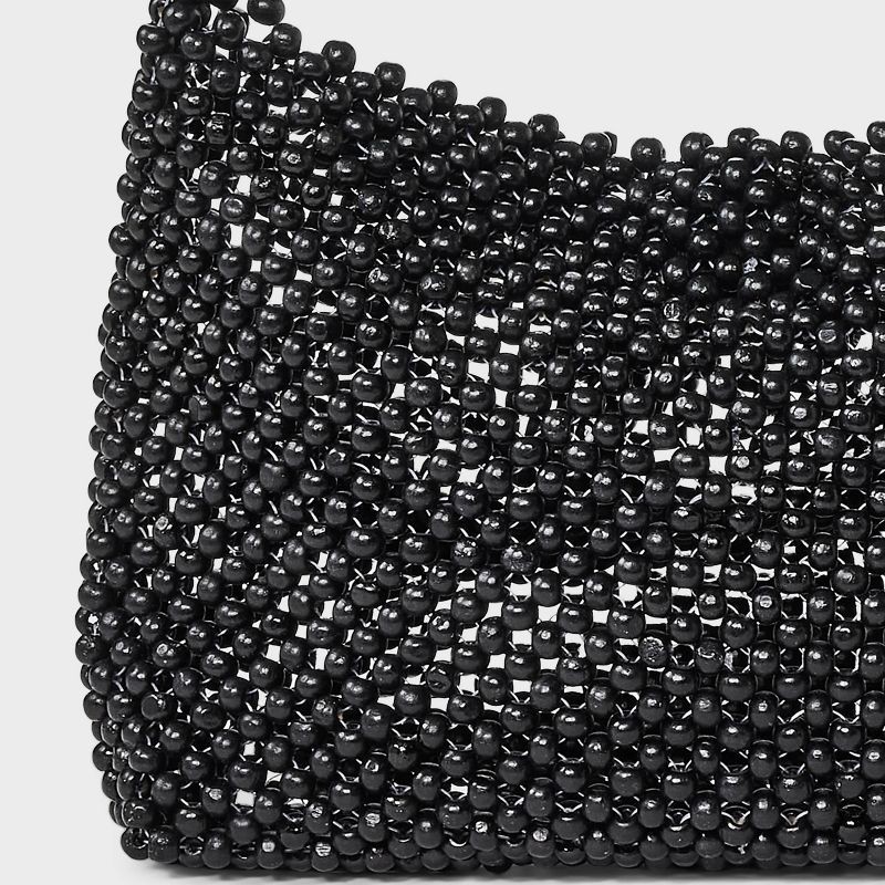 slide 5 of 5, Beaded Shoulder Bag - A New Day™ Black, 1 ct