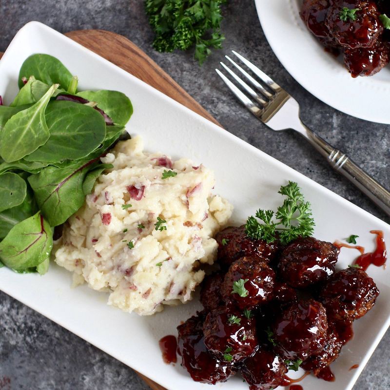 slide 3 of 4, Let's Dish! Gluten Free Frozen Bourbon Glazed Wild Rice Meatballs - 32oz, 32 oz