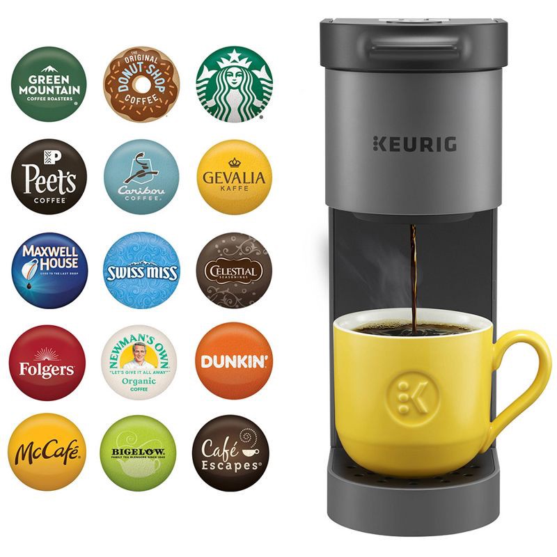 slide 8 of 9, Keurig K-Mini Go Single-Serve K-Cup Coffee Maker Warm Stone, 1 ct