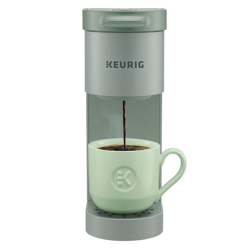 slide 1 of 9, Keurig K-Mini Go Single-Serve K-Cup Pods Coffee Maker Sage, 1 ct
