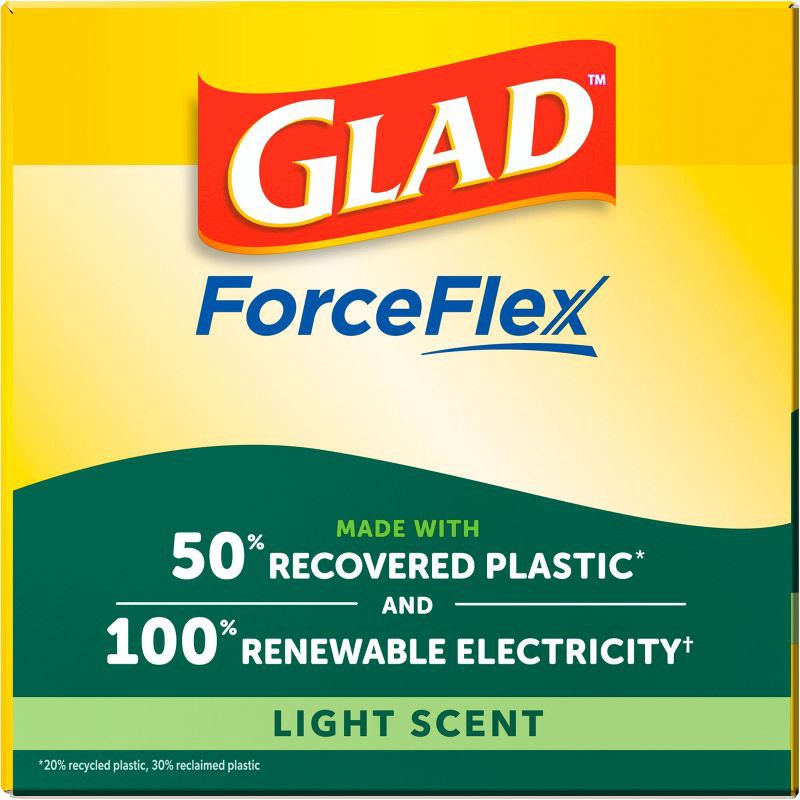slide 12 of 13, Glad Advanced Strength ForceFlex Drawstring Plastic Trash Bags - 50ct, 50 ct