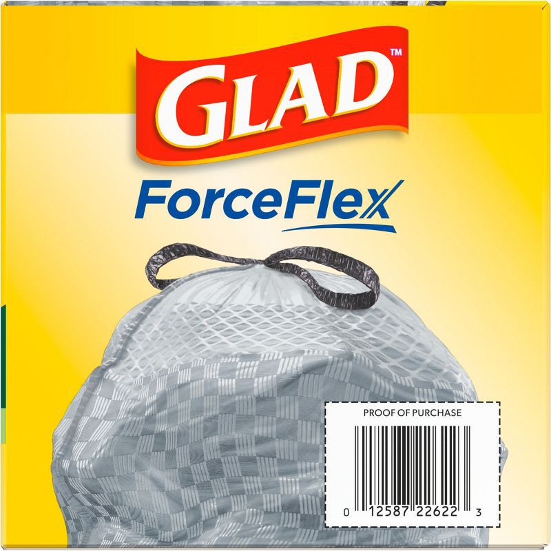 slide 13 of 13, Glad Advanced Strength ForceFlex Drawstring Plastic Trash Bags - 50ct, 50 ct