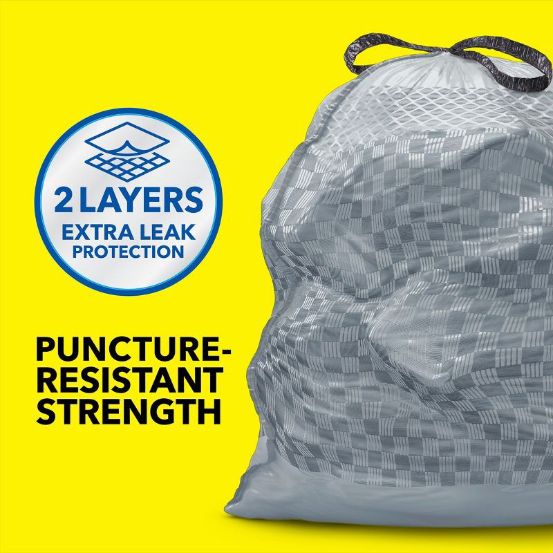 slide 4 of 13, Glad Advanced Strength ForceFlex Drawstring Plastic Trash Bags - 50ct, 50 ct