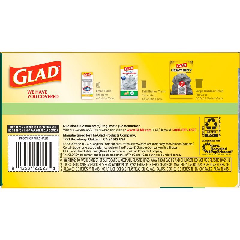 slide 11 of 13, Glad Advanced Strength ForceFlex Drawstring Plastic Trash Bags - 50ct, 50 ct