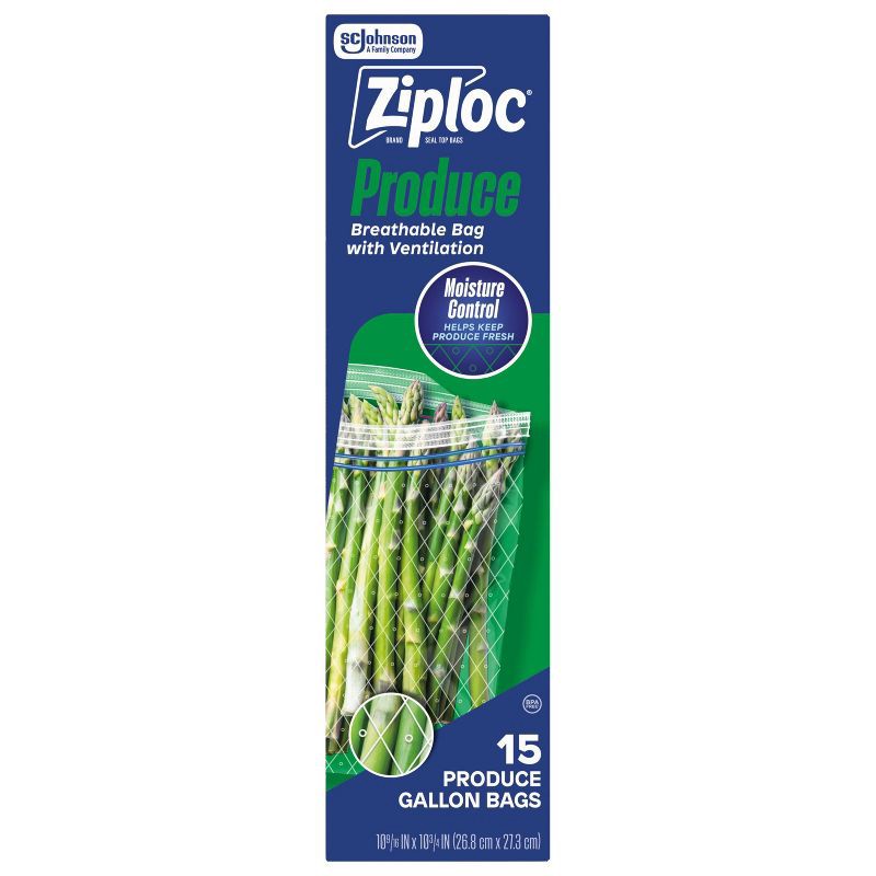 slide 3 of 12, Ziploc Gallon Produce Bags - 15ct, 15 ct