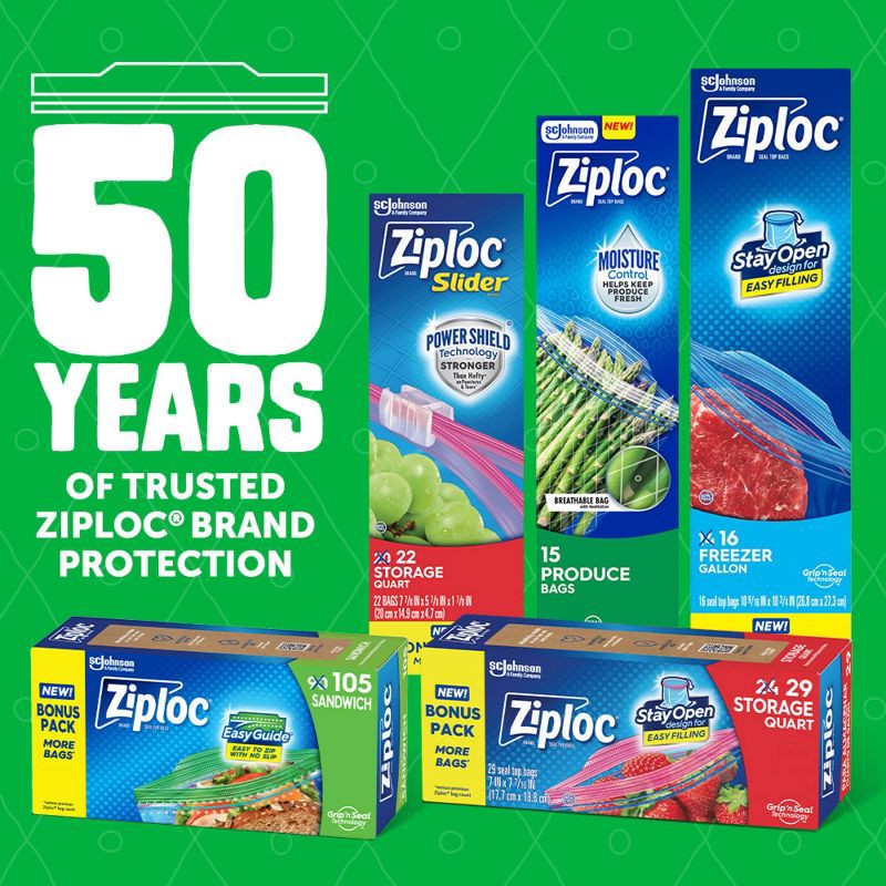 slide 9 of 12, Ziploc Gallon Produce Bags - 15ct, 15 ct