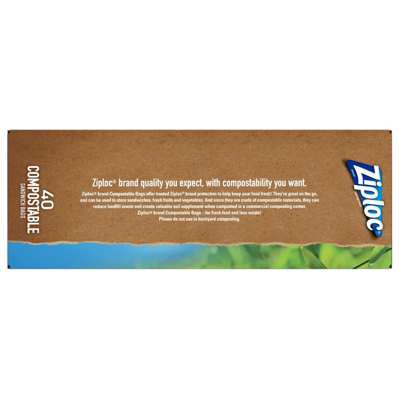 slide 13 of 13, Ziploc Compostable Sandwich Bags - 40ct, 40 ct