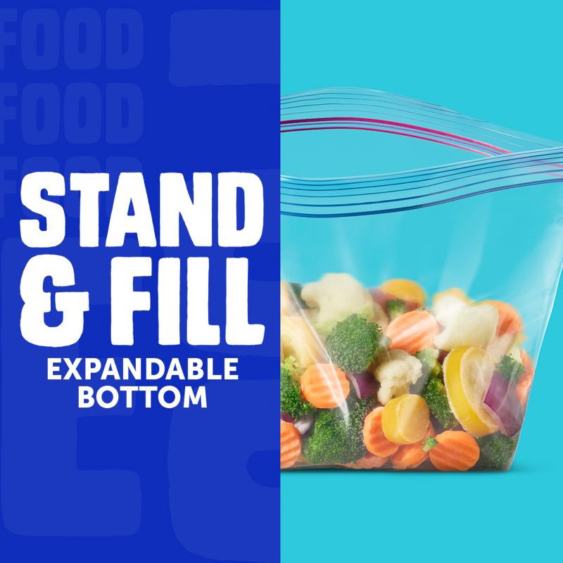 slide 7 of 12, Ziploc Half Gallon Freezer Bags with Grip 'n Seal Technology - 40ct, 40 ct