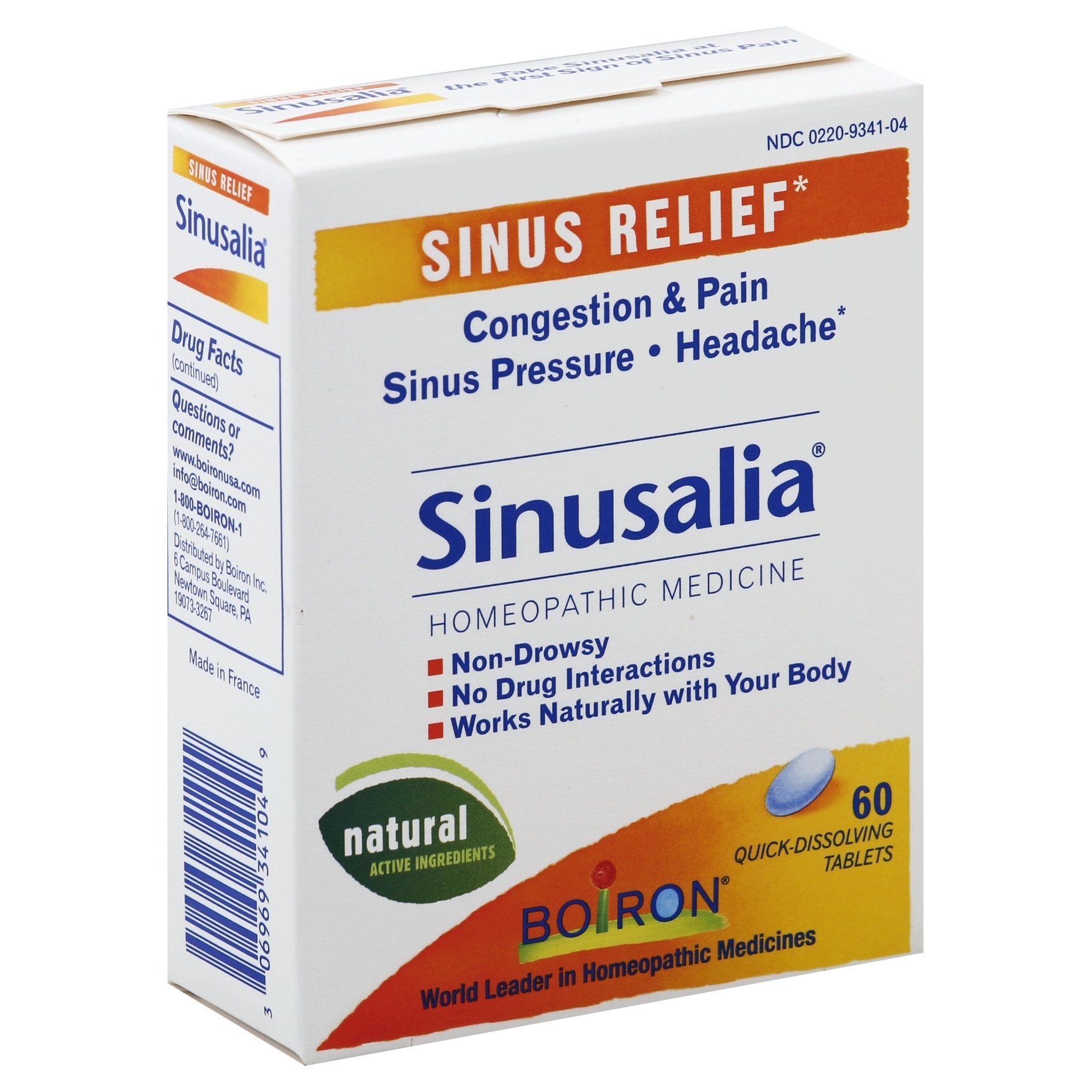 slide 1 of 1, Boiron Sinusalia Sinus Relief, 60 ct