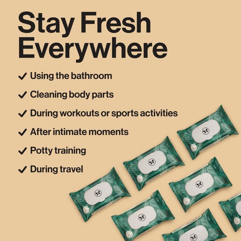 slide 3 of 10, The Honest Company Flushable Wipes - Tropical Leaves - 126ct, 126 ct