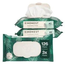 The Honest Company Flushable Wipes - Tropical Leaves - 126ct