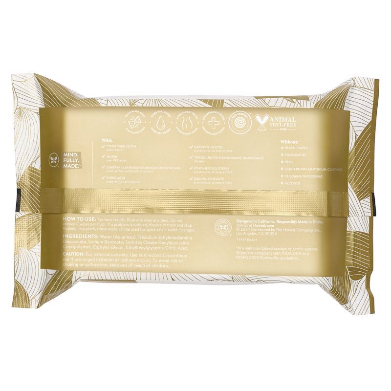 slide 13 of 15, The Honest Company Flushable Wipes - Gilded Wings - 126ct, 126 ct