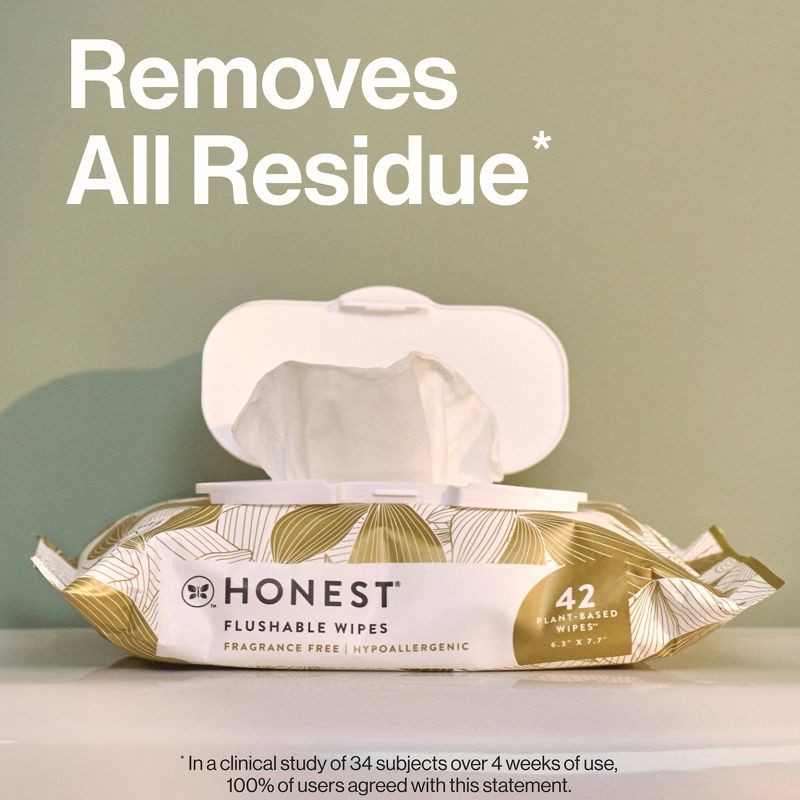 slide 4 of 10, The Honest Company Flushable Wipes - Gilded Wings - 126ct, 126 ct