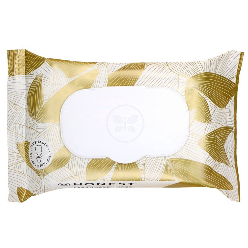 slide 9 of 10, The Honest Company Flushable Wipes - Gilded Wings - 126ct, 126 ct