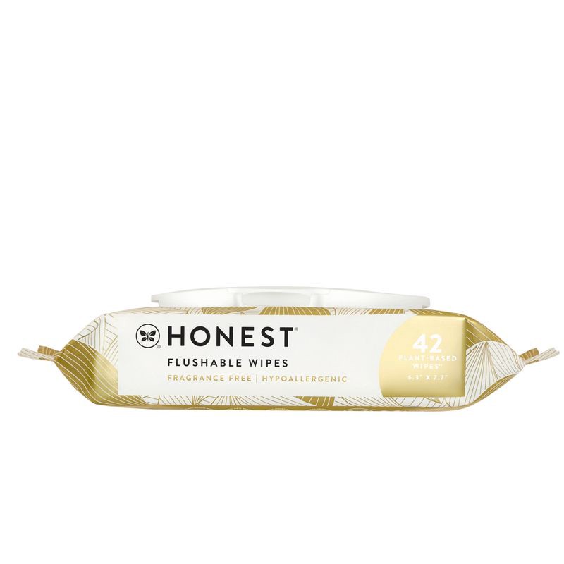 slide 10 of 15, The Honest Company Flushable Wipes - Gilded Wings - 126ct, 126 ct