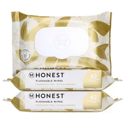 The Honest Company Flushable Wipes - Gilded Wings - 126ct: Unscented