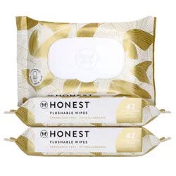 The Honest Company Flushable Wipes - Gilded Wings - 126ct: Unscented