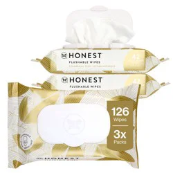 The Honest Company Flushable Wipes - Gilded Wings - 126ct