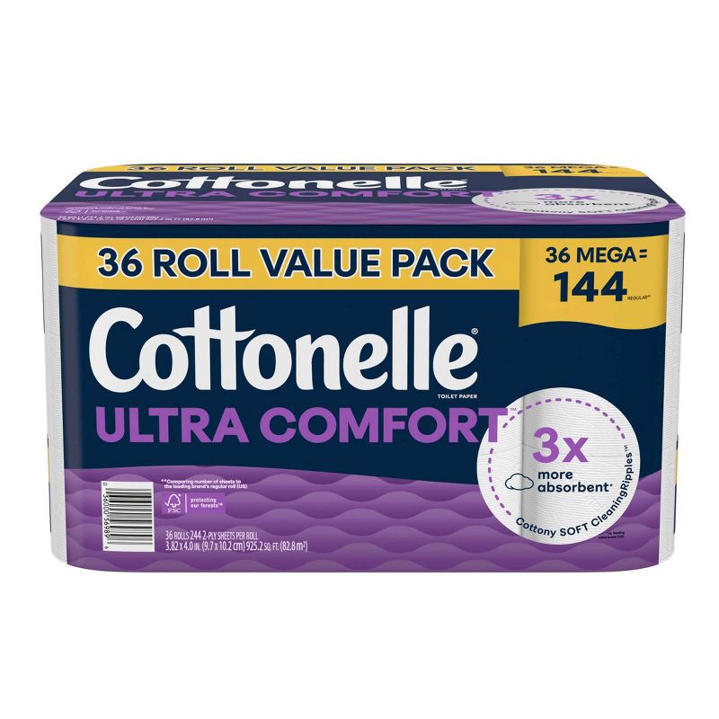 slide 2 of 8, Cottonelle Ultra Comfort Toilet Paper - 36 Mega Rolls, 1 ct