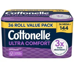 Cottonelle Ultra Comfort Toilet Paper - 36 Mega Rolls