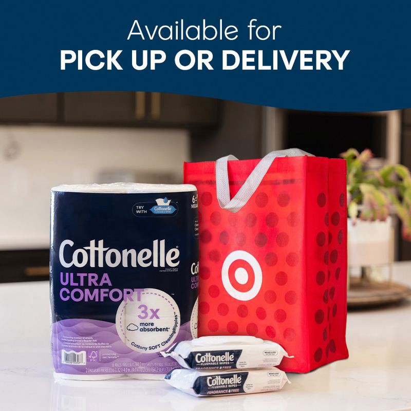 slide 8 of 8, Cottonelle Fragrance Free Flushable Wipes - 4pk/42ct, 4 ct, 42 ct
