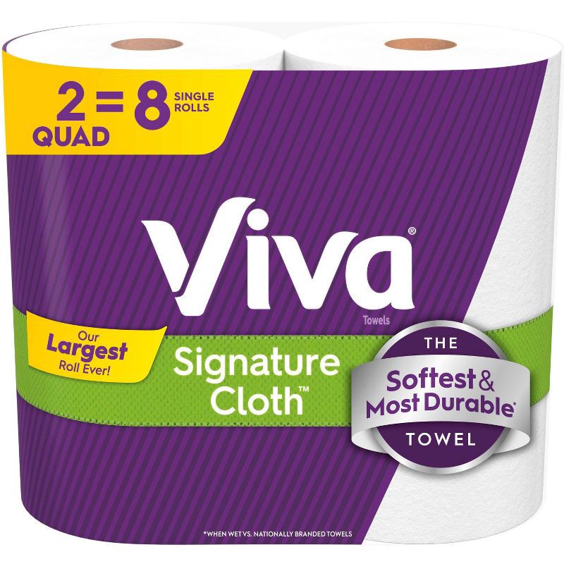 slide 1 of 10, Viva Signature Cloth Paper Towel - 2 Quad Rolls, 1 ct