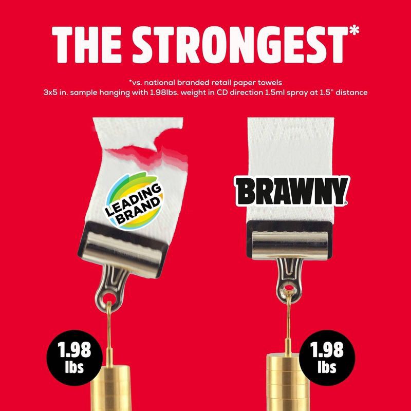 slide 3 of 9, Brawny Tear-A-Square Paper 3-Ply Paper Towels - 6 Triple Rolls, 1 ct