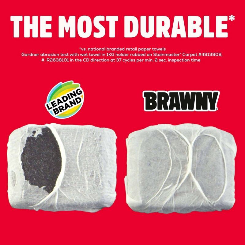 slide 5 of 9, Brawny Tear-A-Square Paper 3-Ply Paper Towels - 6 Triple Rolls, 1 ct