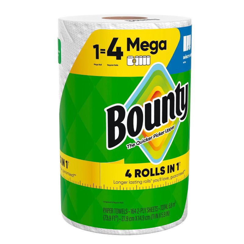 slide 17 of 17, Bounty Select-A-Size White Paper Towels - Mega Roll, 1 ct