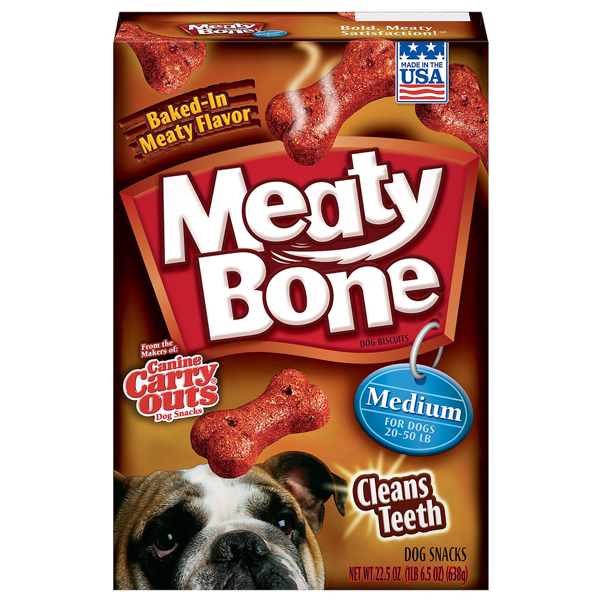 slide 1 of 2, Meaty Bone Medium Dog Snacks, 22.5-Ounce, 22.5 oz