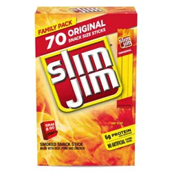 Slim Jim Original Family Pack Meat Sticks - 70ct
