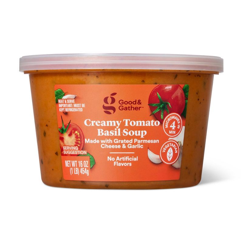 slide 3 of 5, Creamy Tomato Basil Soup 16oz - Good & Gather™, 16 oz