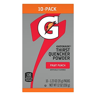 slide 1 of 1, Gatorade Fruit Punch Thirst Quencher Powder Packs - 10 ct, 10 ct