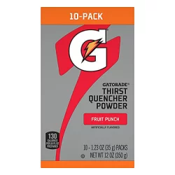 Gatorade Fruit Punch Thirst Quencher Powder Packs - 10 ct